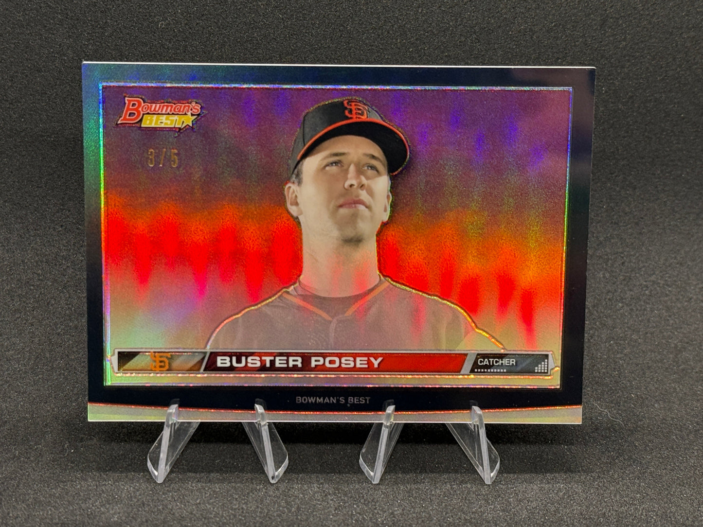 2015 Bowman's Best #HDH-BP Buster Posey Red Refractor /5