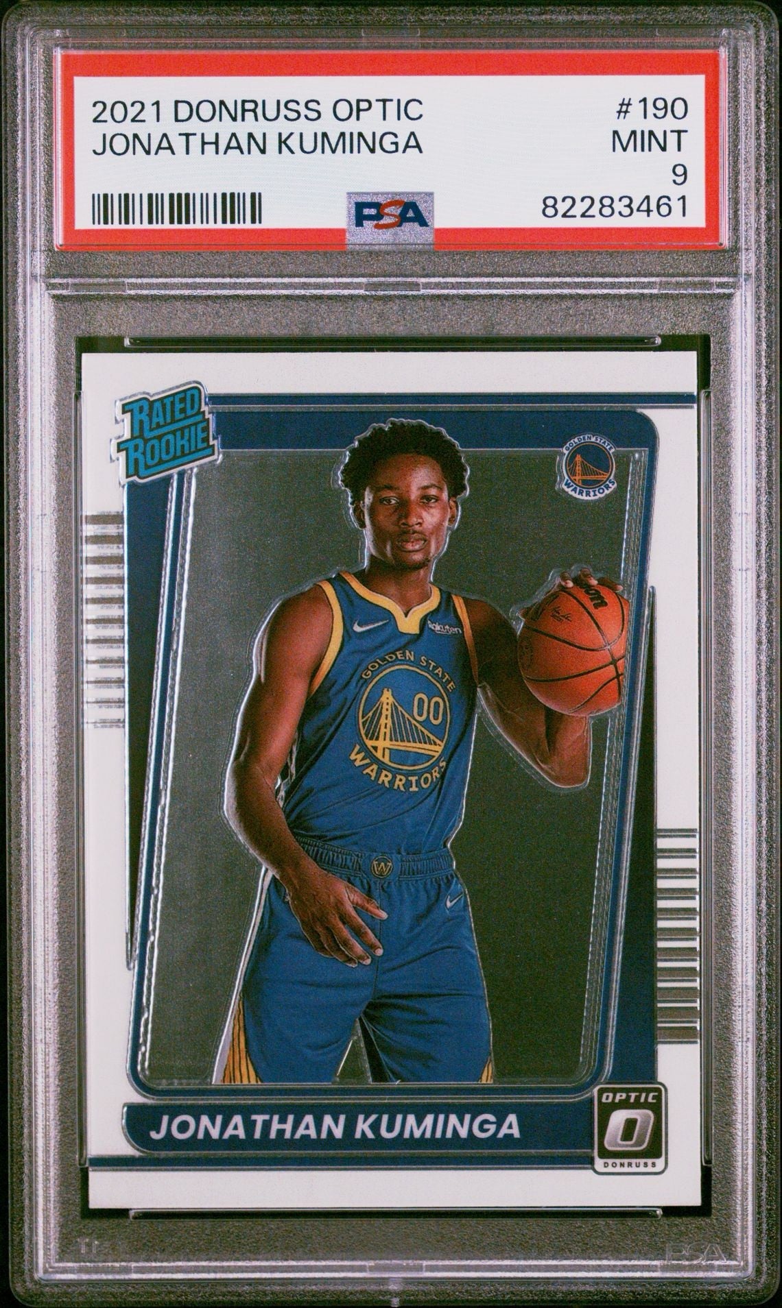 2020-21 Donruss Optic Jonathan Kuminga #190 Rated Rookie PSA 9